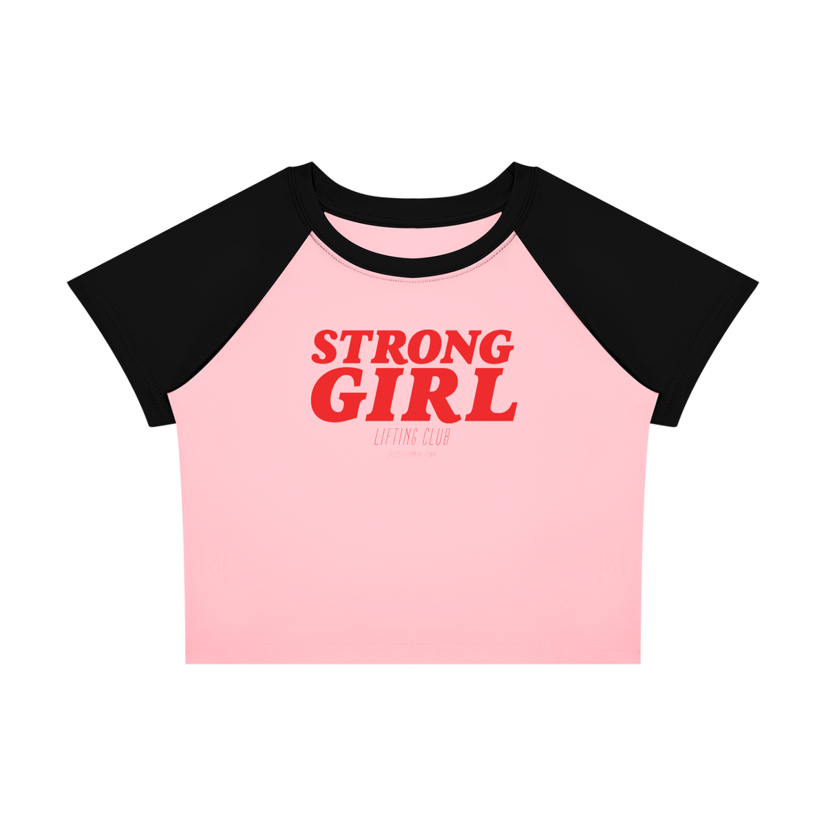 Strong Girl Lifting Club Women’s Raglan Sleeve Block Colour T-Shirt - Canning Town