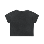 Women's Chalk logo Snow Washed Crop Top - Central London