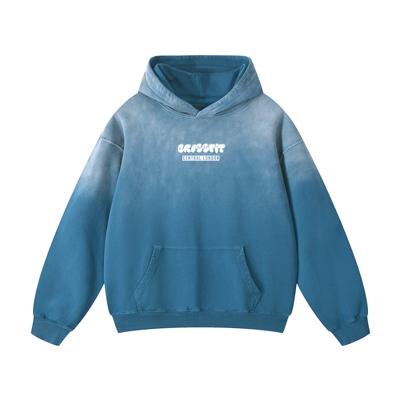 Graffiti Logo Heavyweight Sunfade Oversized Hoodie - Central London