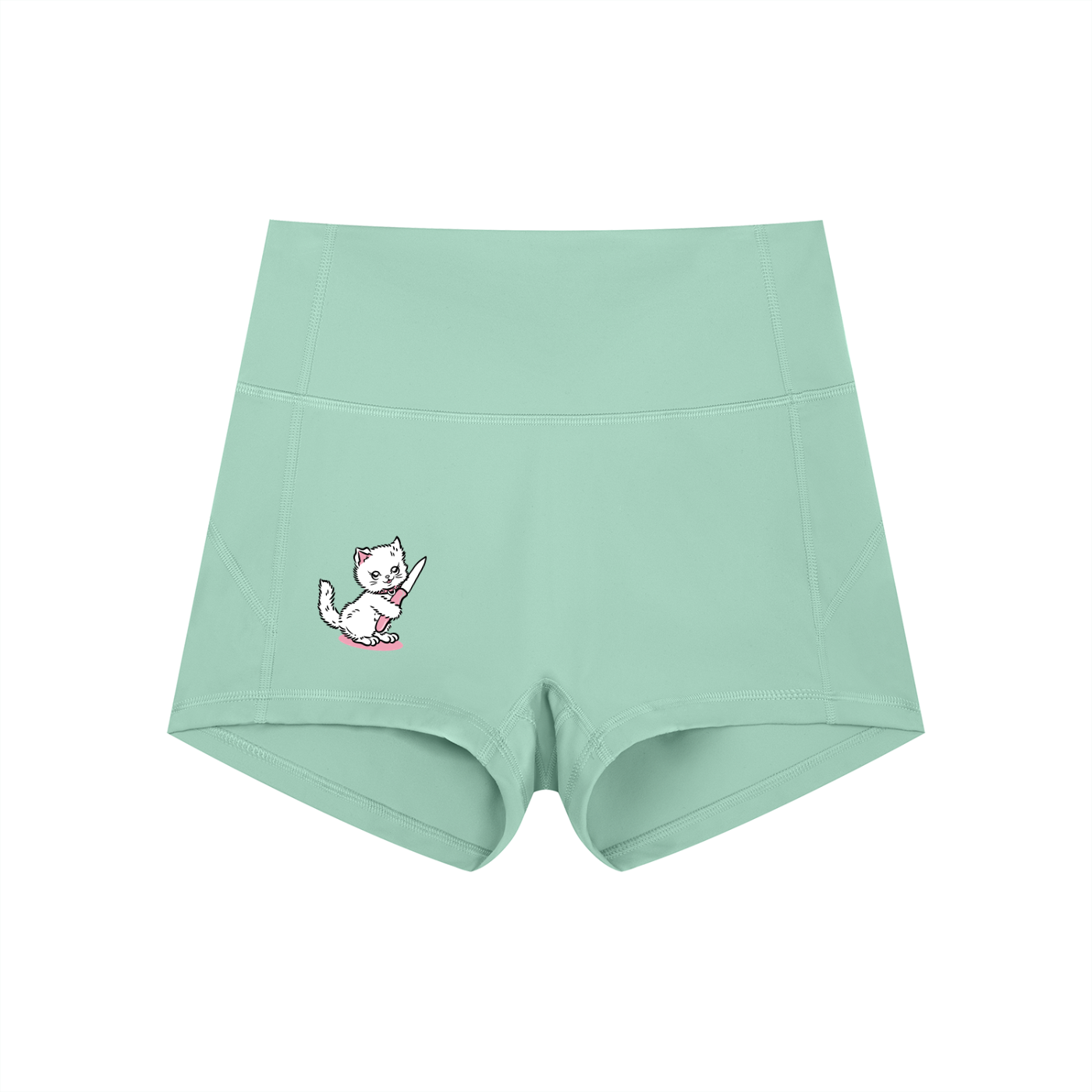 Women’s High-Waist Yoga Shorts Feral Kitty - Canning Town