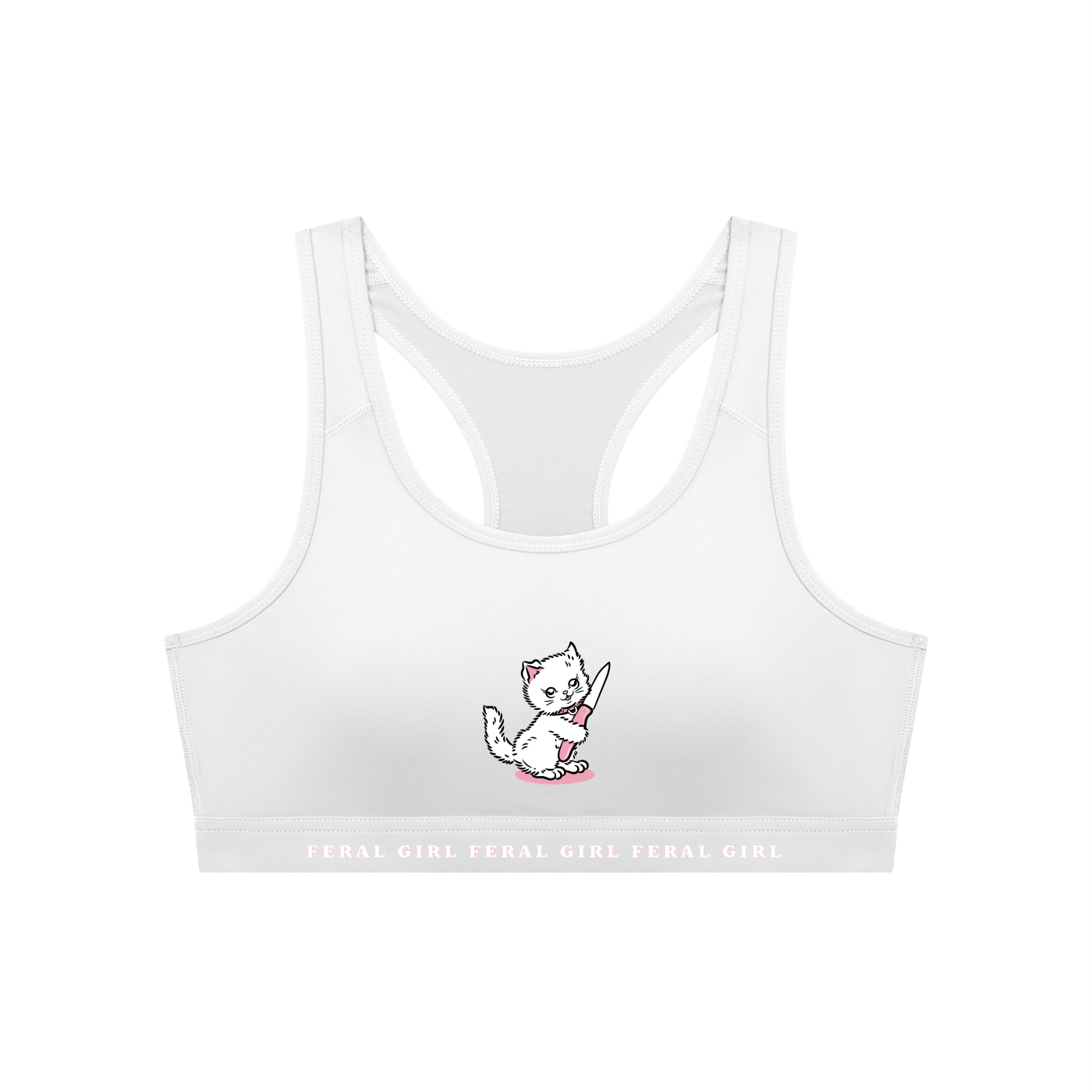 Feral Limited Edition Women's Cropped Sports Bra - Bermondsey