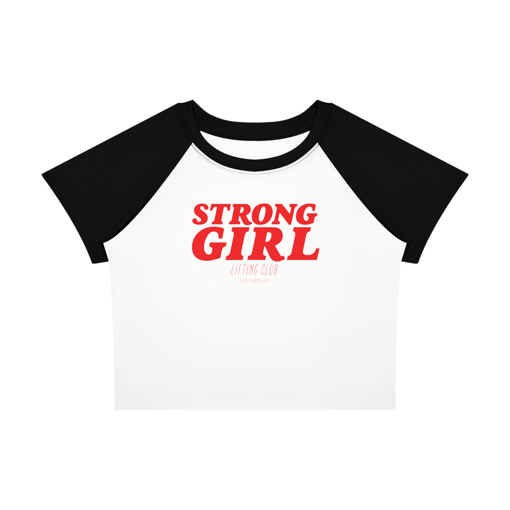 Strong Girl Lifting Club Women’s Raglan Sleeve Block Colour T-Shirt - Canning Town