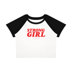 Strong Girl Lifting Club Women’s Raglan Sleeve Block Colour T-Shirt - Canning Town