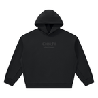 Black On Black Unisex Heavyweight Boxy Hoodie - Central London