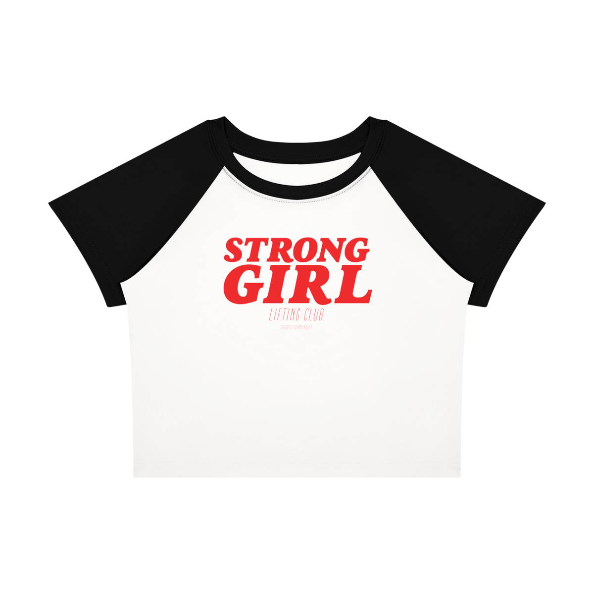 Strong Girl Lifting Club Women’s Raglan Sleeve Block Colour T-Shirt - Bermondsey
