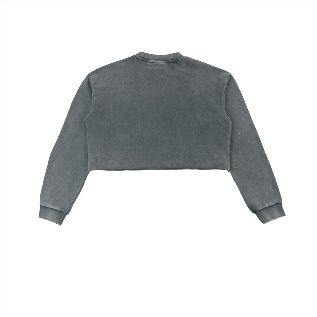 Graffiti Snow Washed Cropped Sweatshirt - Bermondsey