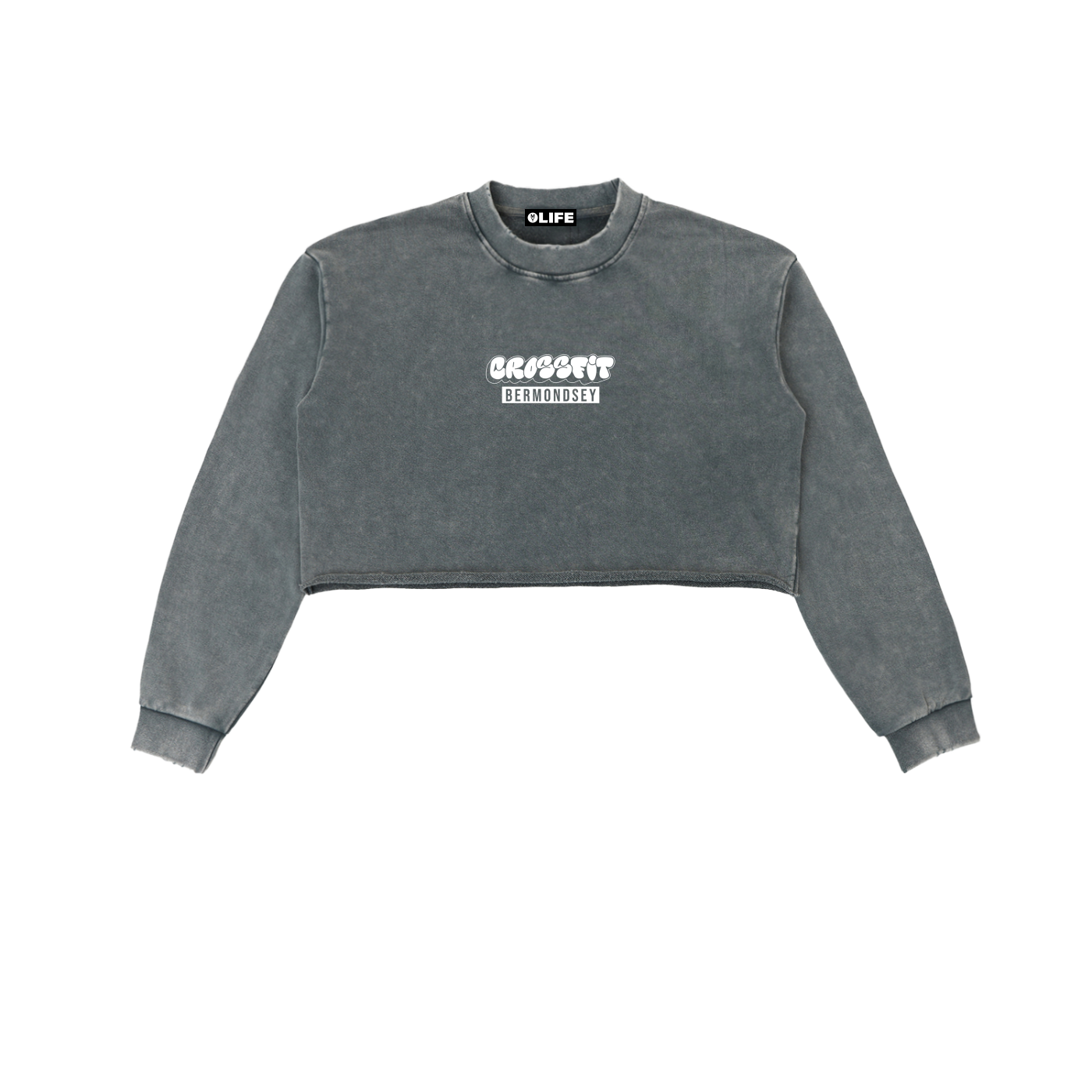 Graffiti Snow Washed Cropped Sweatshirt - Bermondsey