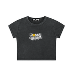 Women's Chalk logo Snow Washed Crop Top - Bermondsey