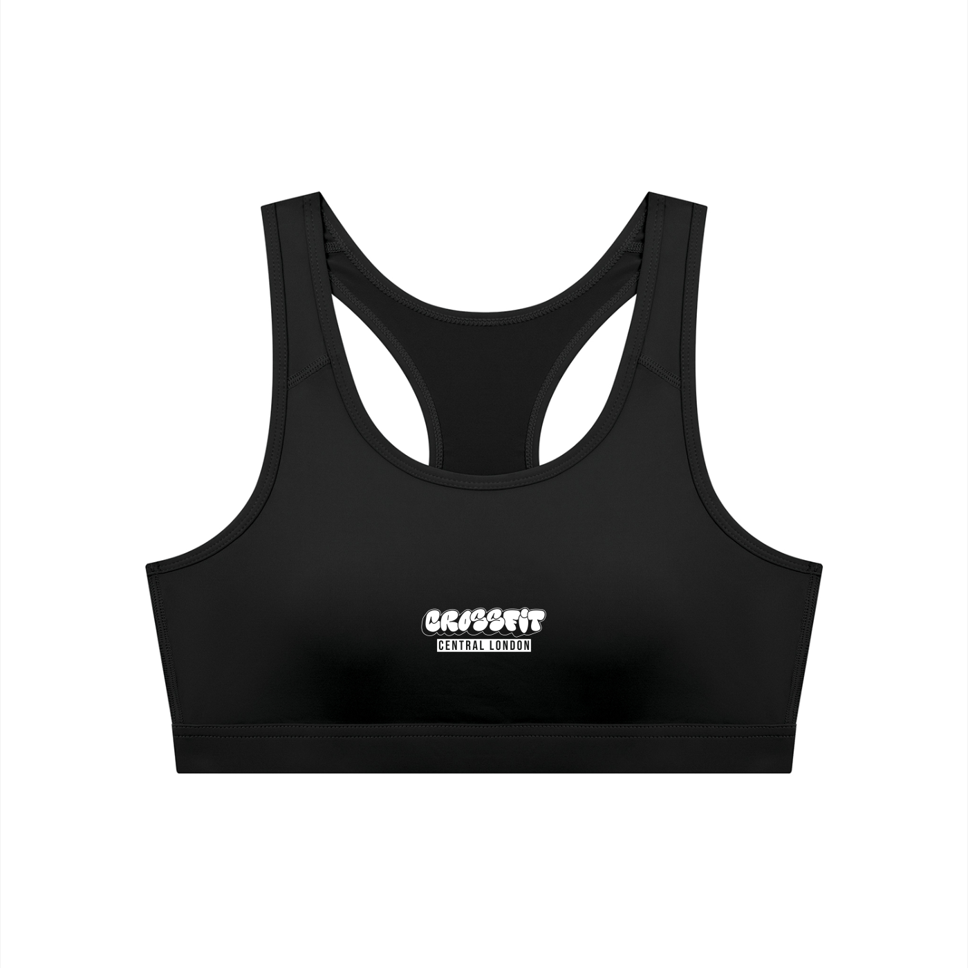 Graffiti Logo Women's Cropped Sports Bra - Central London