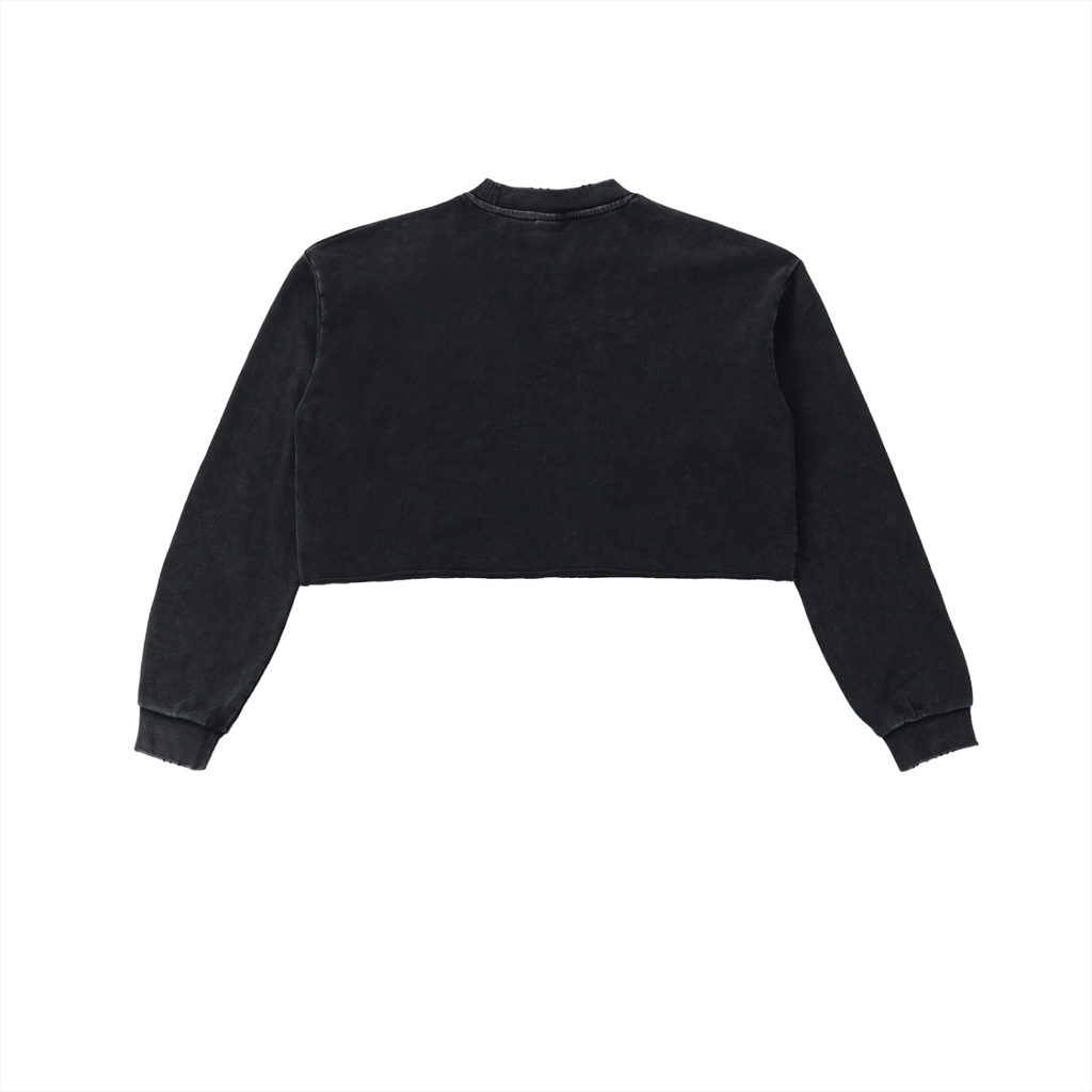 Graffiti Snow Washed Cropped Sweatshirt - Bermondsey