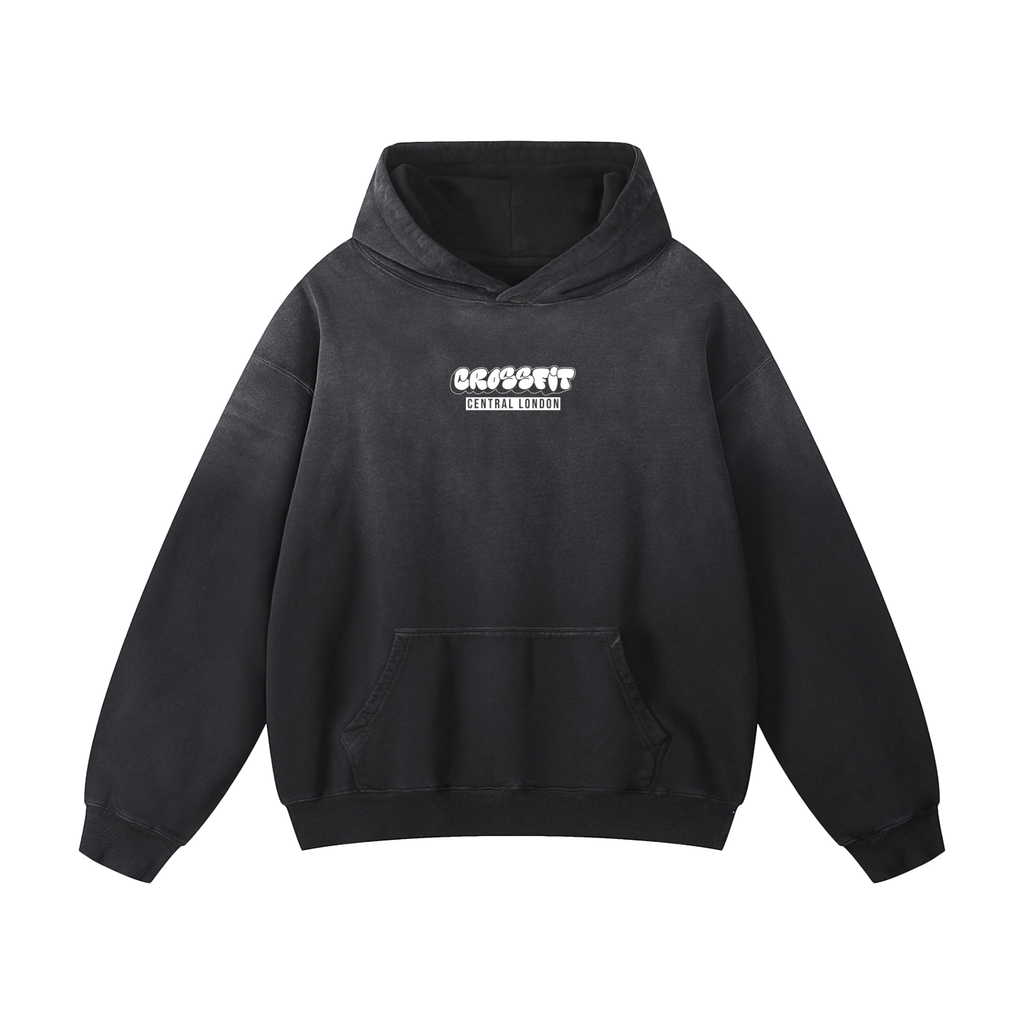 Graffiti Logo Heavyweight Sunfade Oversized Hoodie - Central London