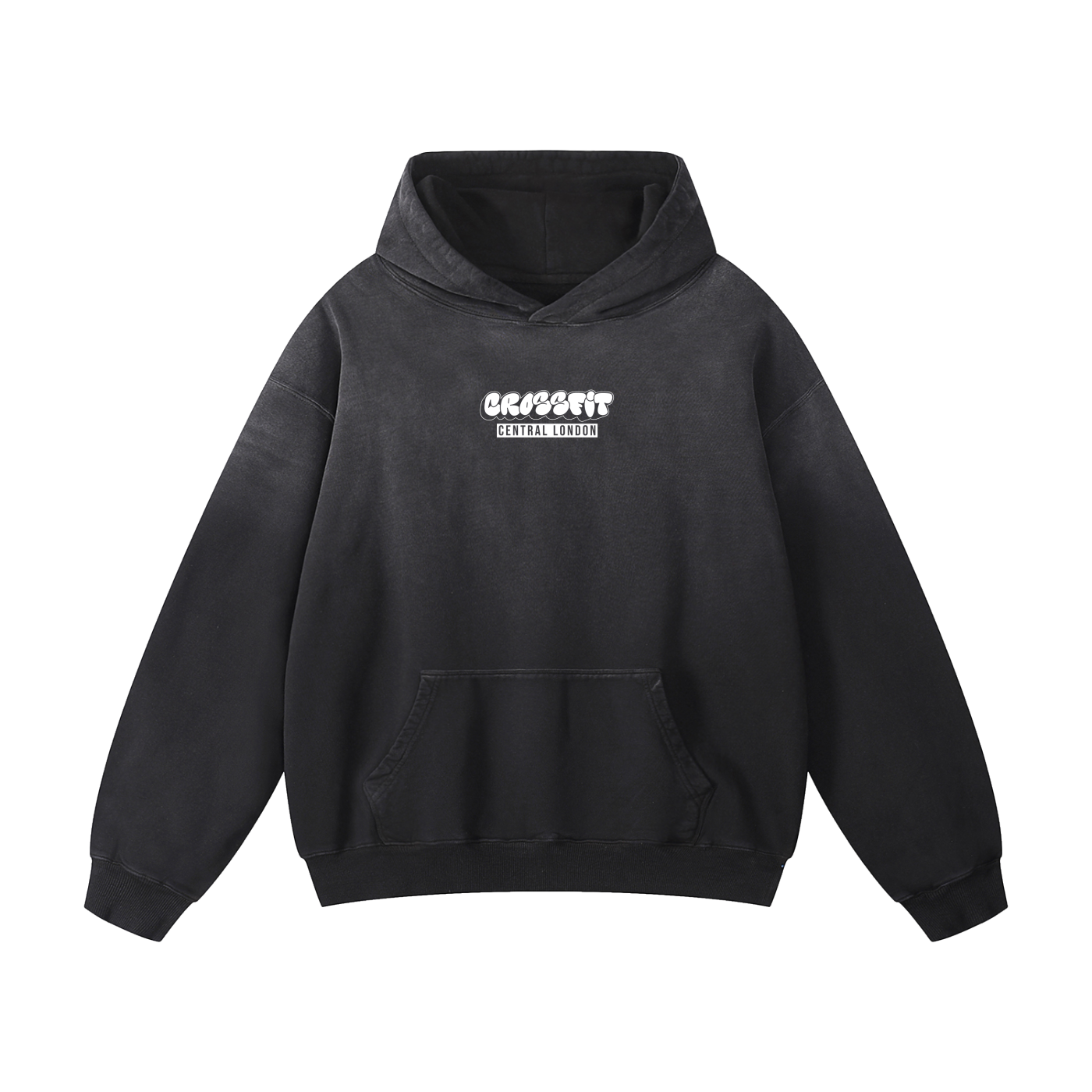Graffiti Logo Heavyweight Sunfade Oversized Hoodie - Central London