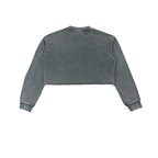 Graffiti Snow Washed Cropped Sweatshirt - Canning Town