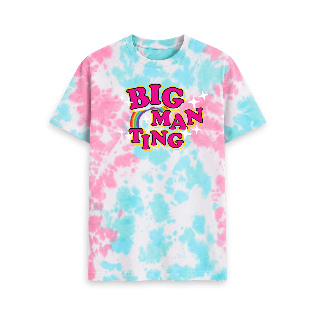 Pastel Tie Dye Printed Premium T-Shirt Front