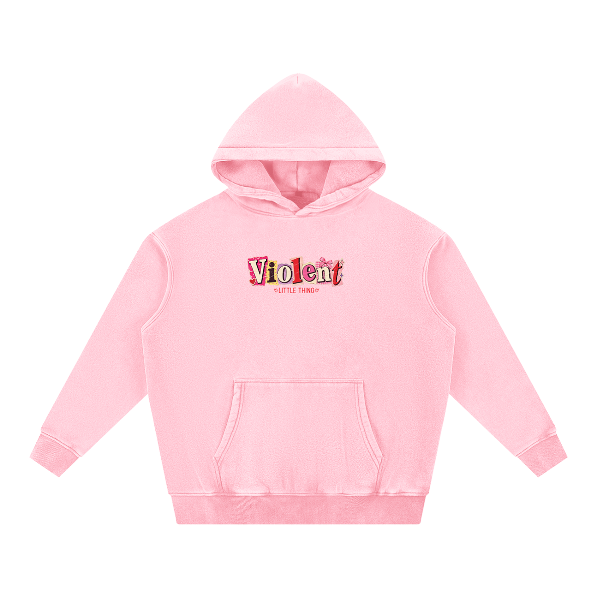 Violent Little Thing Women's Snow Wash Oversize Hoodie