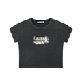 Women's Chalk logo Snow Washed Crop Top - Canning Town
