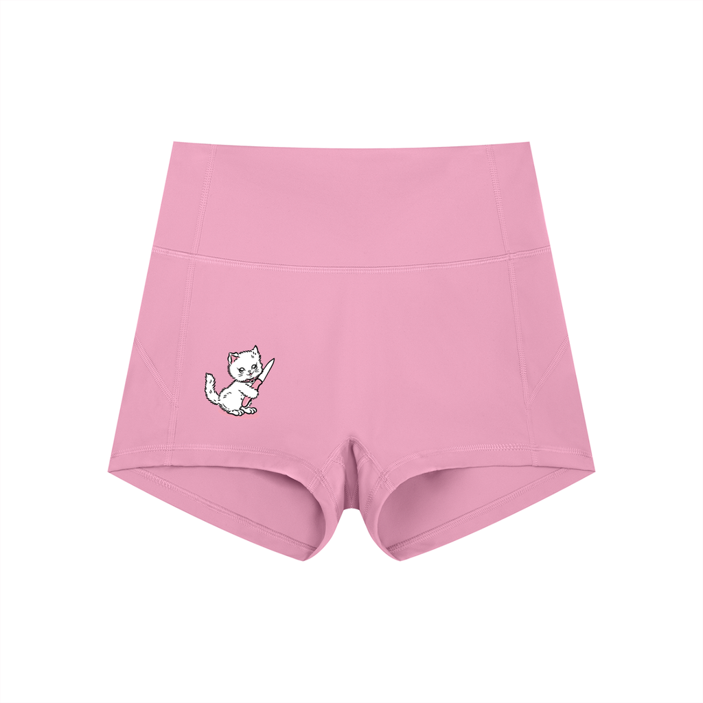 Women’s High-Waist Yoga Shorts Feral Kitty - Canning Town