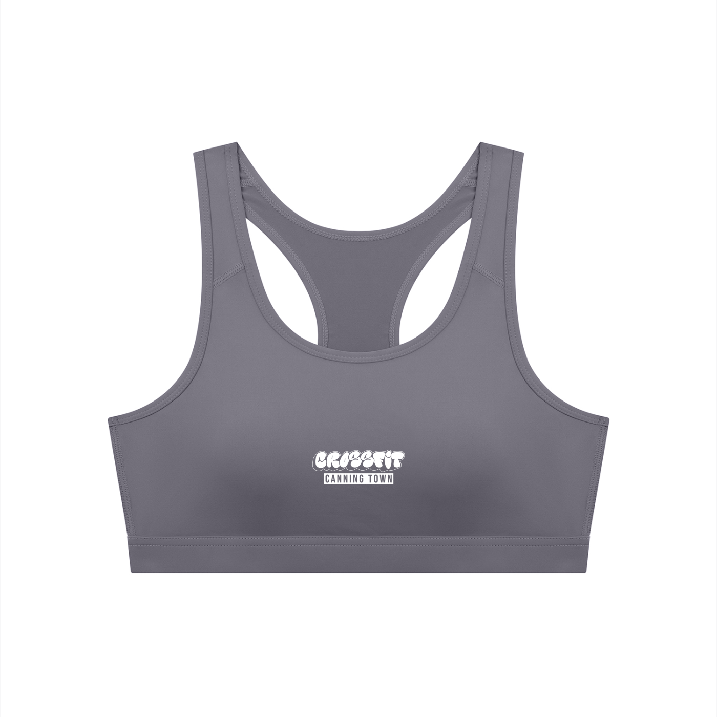 Graffiti Logo Women's Cropped Sports Bra - Canning Town