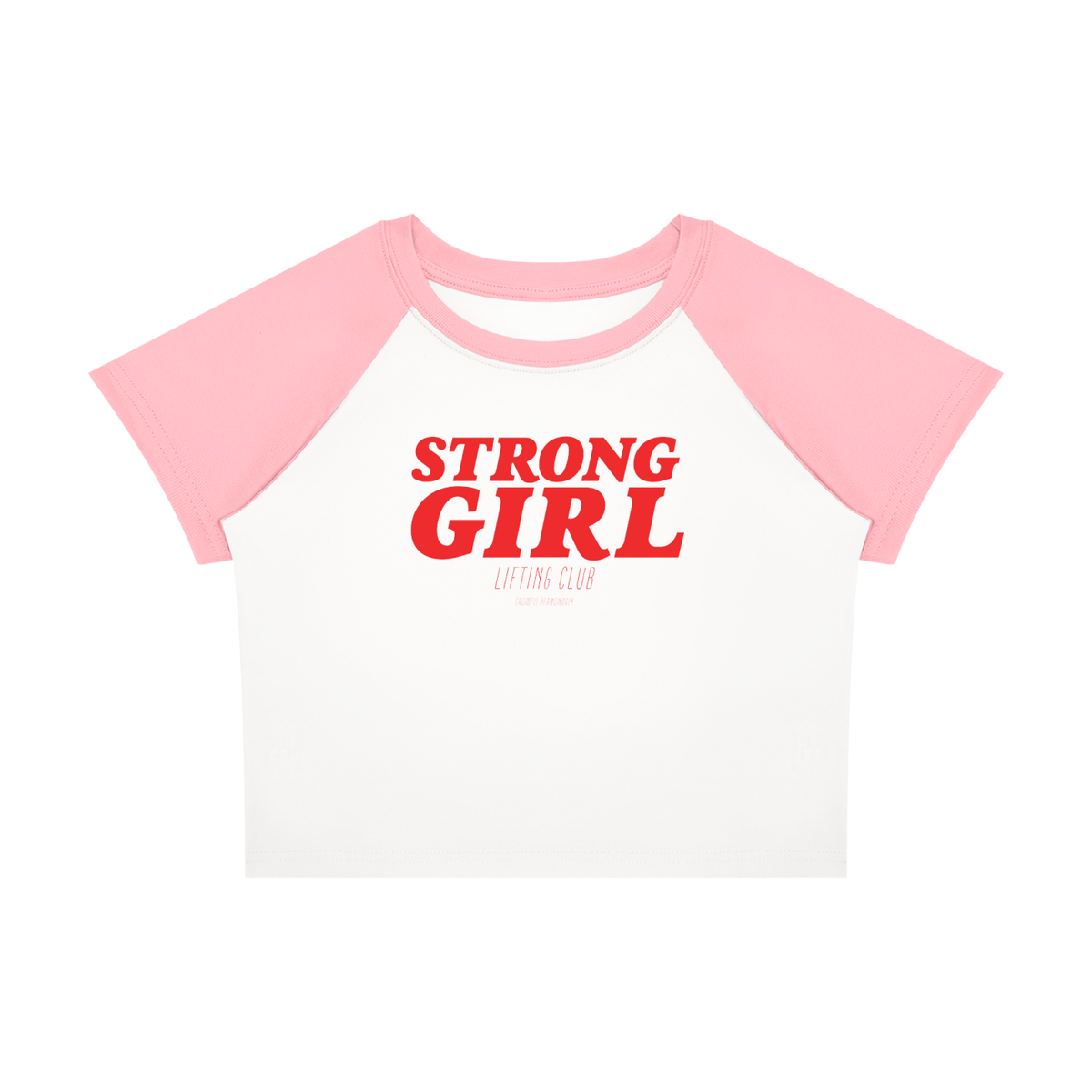 Strong Girl Lifting Club Women’s Raglan Sleeve Block Colour T-Shirt - Bermondsey
