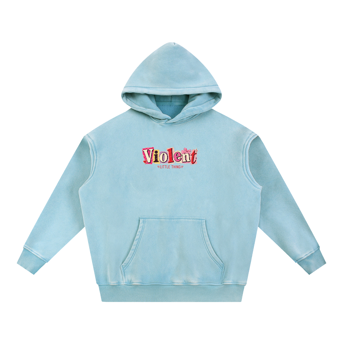 Violent Little Thing Women's Snow Wash Oversize Hoodie