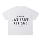 Lift Heavy, Run Late Unisex Quick-Dry Loose Fit Boxy T-Shirt - Central London